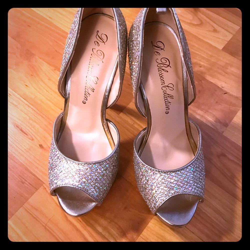 De Blossom Nude Sparkle Stiletto